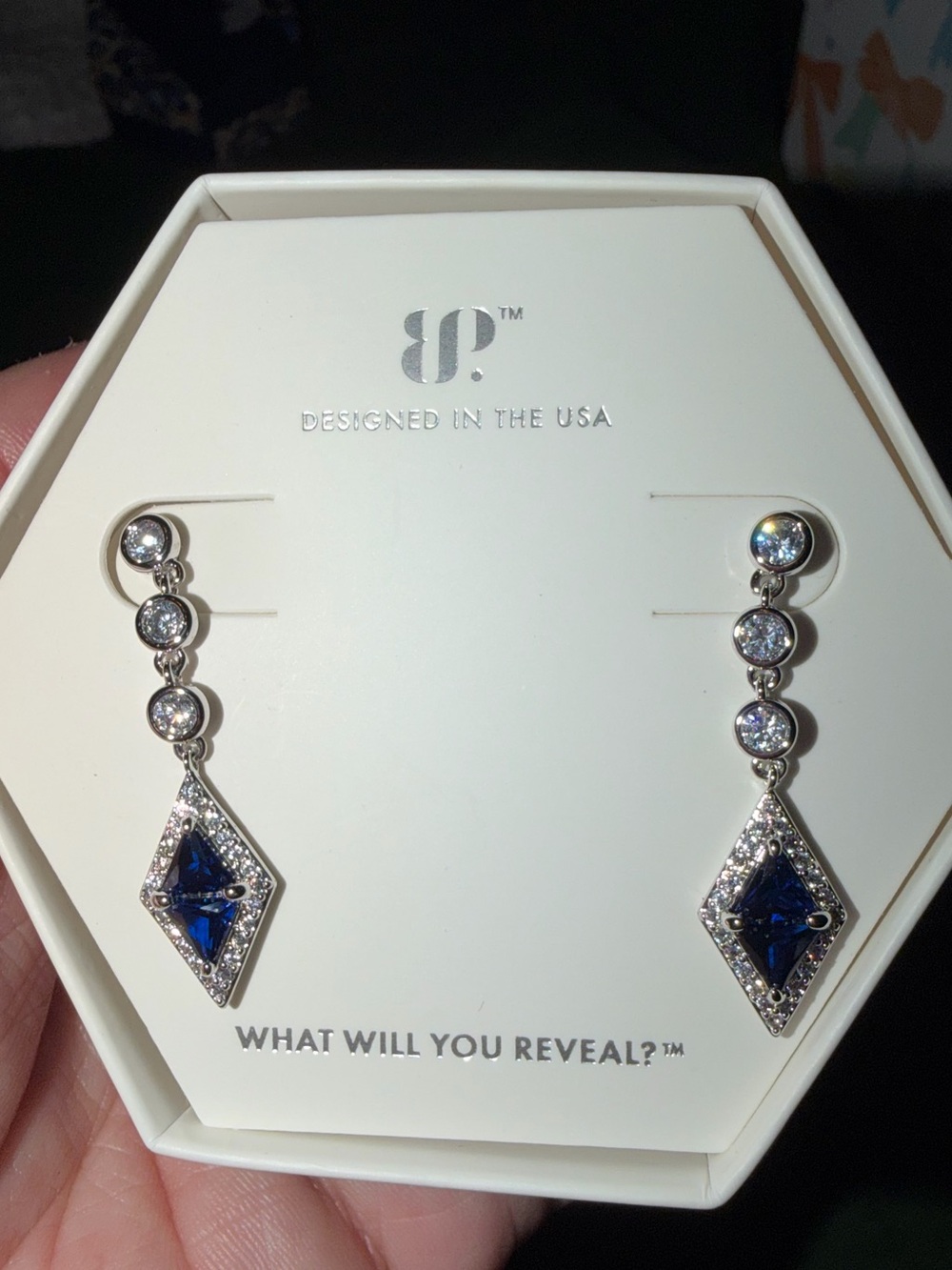 BP RETRO September Earrings-Starlight Wonders Sapphire on Rhodium RBP8172